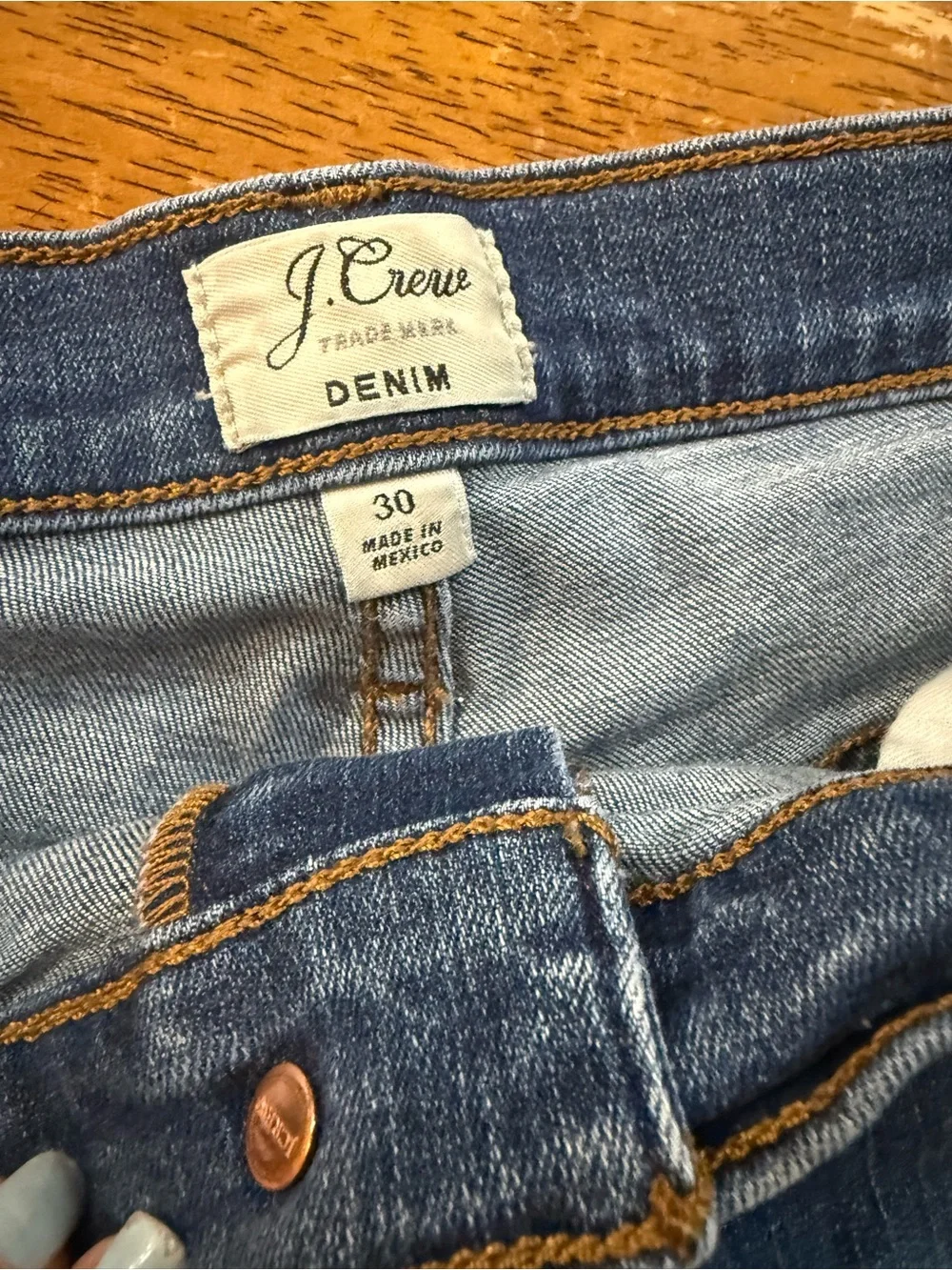 J Crew Classic High-Rise Dark Blue Denim Women's Shorts, sz 30